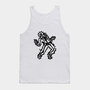 Electric skull black and white Tank Top